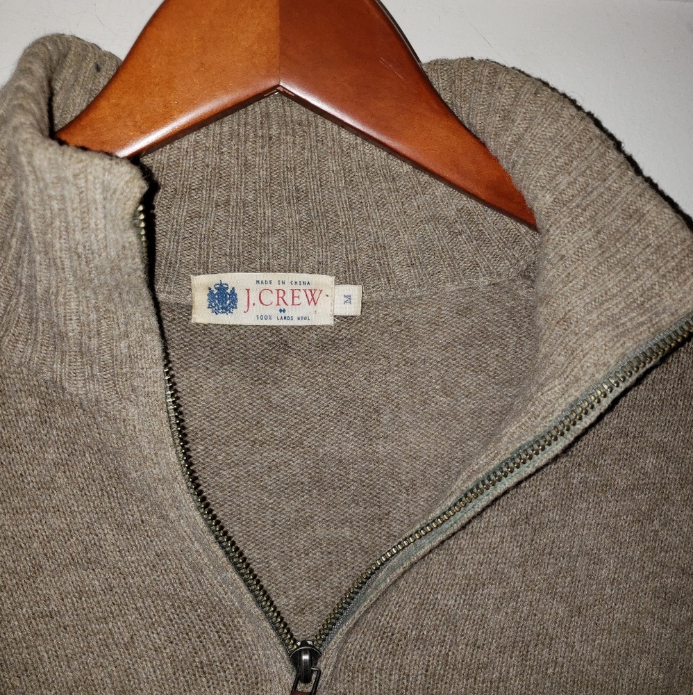 J. Crew half zip lambs wool sweater